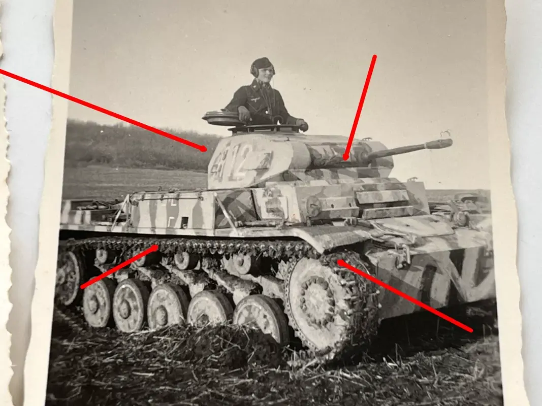 Foto Lot Panzer, TOP Lackierung Panzer II, Tank, Panzermänner, 3 Fotos