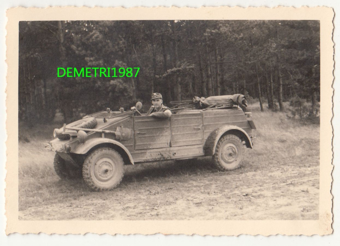 Foto Soldat im VW Kübelwagen 2 Wk IIWW klasse Au