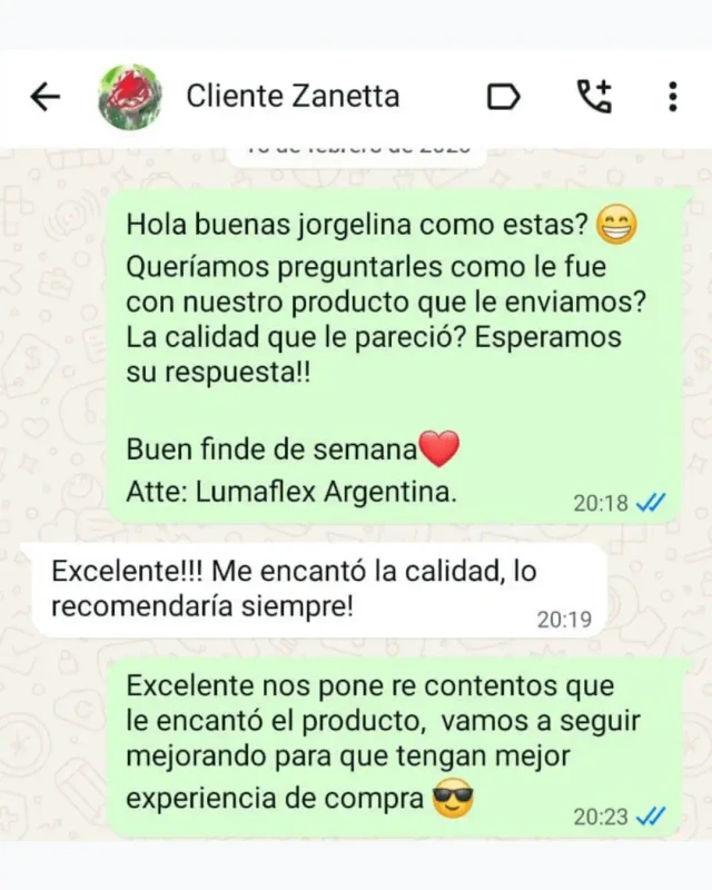 Rese&ntilde;a de cliente LumaFlex