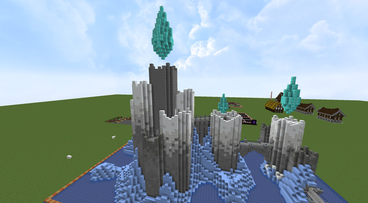 Floating Arctic Fortress (with building Prozess) Minecraft Map