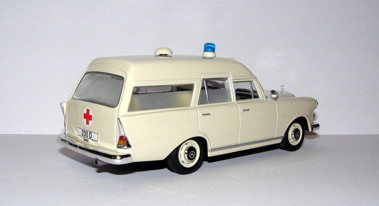 1965 Mercedes-Benz 200 D (W110.110) Krankenwagen by Binz (IXO Models for DeAgostini MB#67) 2