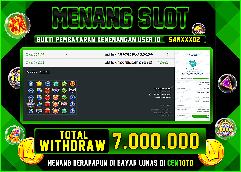 BUKTI JACKPOT LUNAS CENTOTO