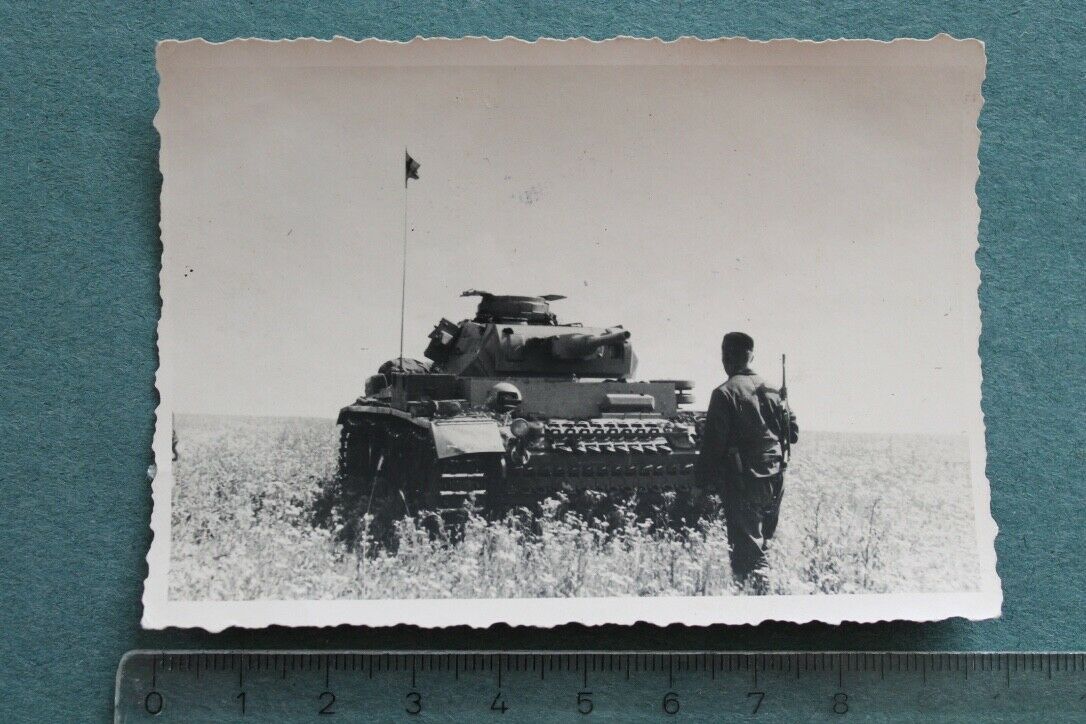 Foto Photo NI Wehrmacht deutscher Panzer german tank Sturmgeschütz Funk Antenne