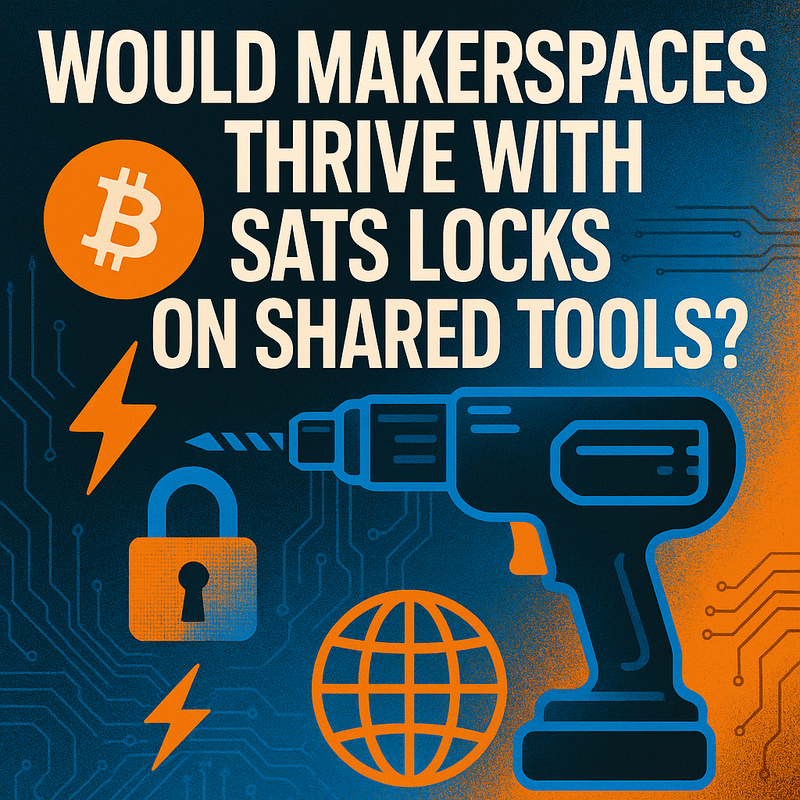 Would makerspaces thrive with sats locks on shared tools?