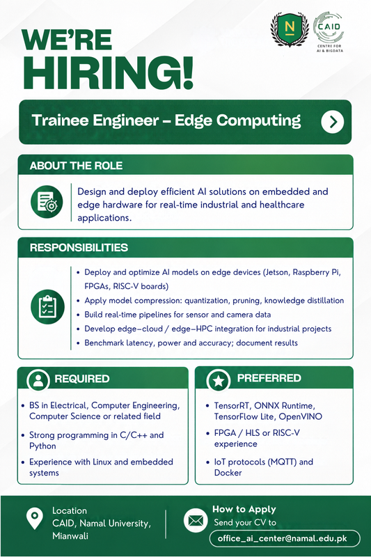 Trainee Engineer, Edge Computing poster