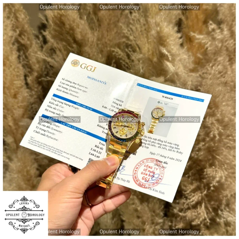 Rolex Daytona 116528 Rainbow - 40mm Gold & Gemstone Watch