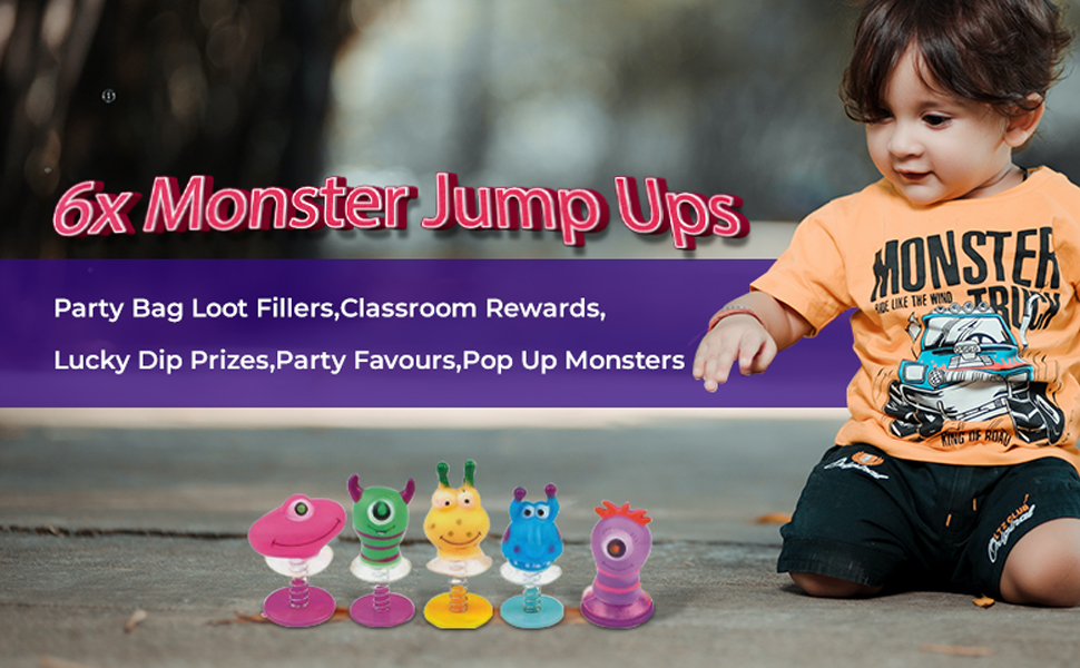 6 assorted kid Jump Pop UP Alien Monster Toy Children