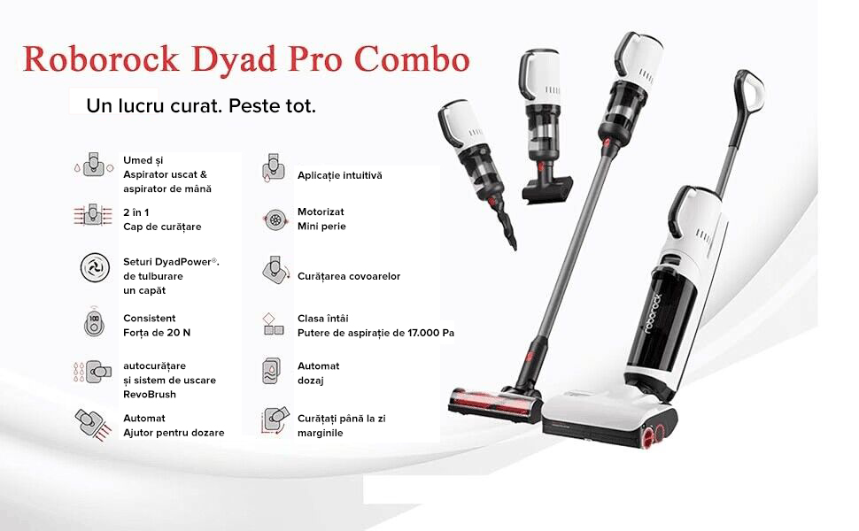Roborock Dyad Pro Combo - A Clean Sweep, Everywhere.