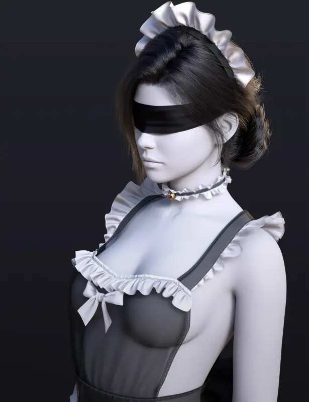 dForce BS Maid Apron Set for Genesis 9