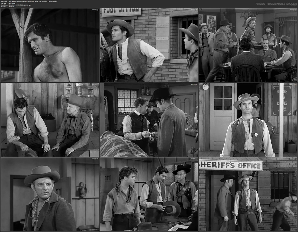 The Life and Legend of Wyatt Earp S01E01 Wyatt Earp Becomes A Marshal.mkv