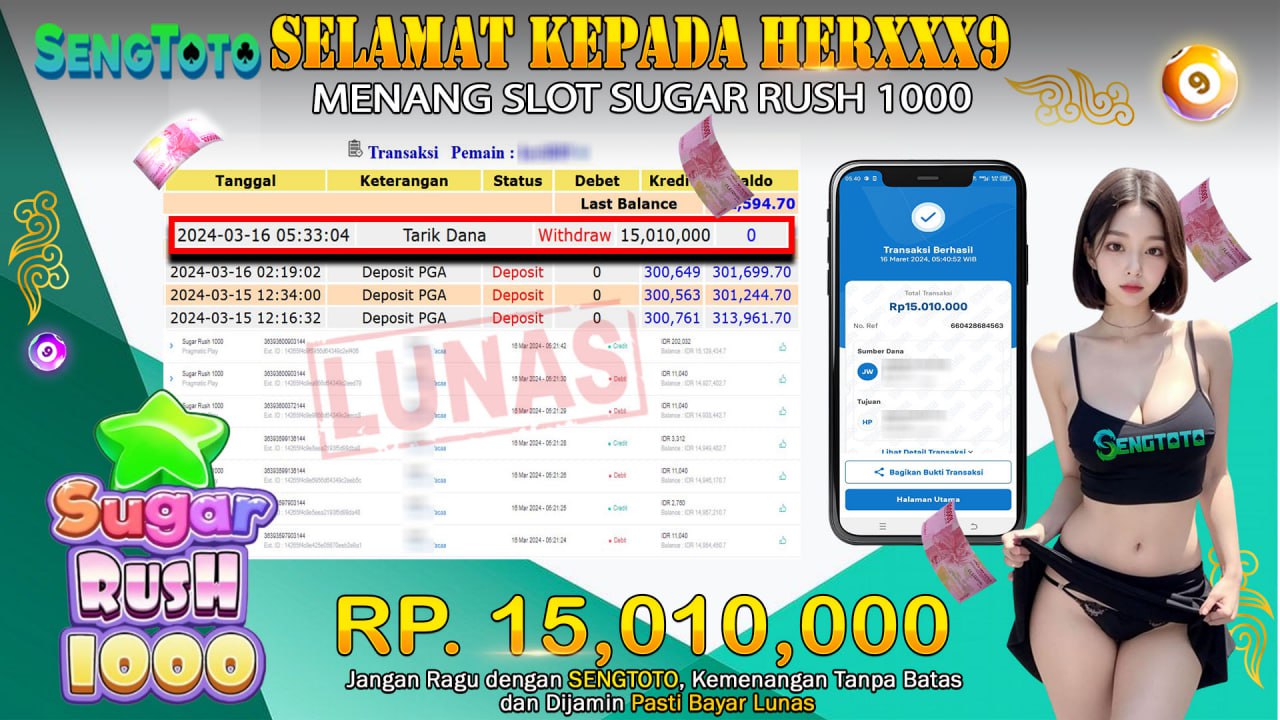 BUKTI PEMBAYARAN SLOT SUGAR RUSH 1000