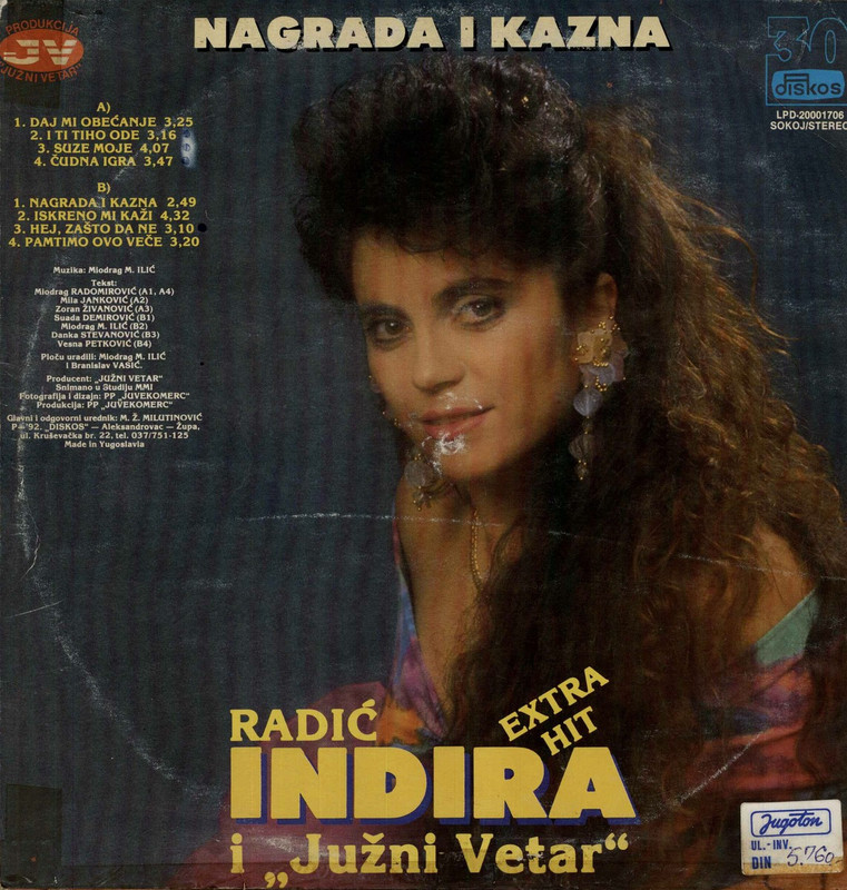 Indira Radic - 1992 - Nagrada i kazna - zadnja