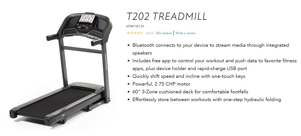 Horizon Fitness T202 Treadmill