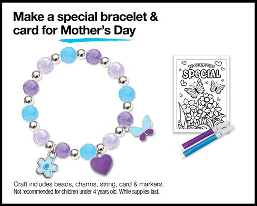 FREE Mother’s Day Craft Workshop: Make Bracelets & Cards at JCPenney May 10th
