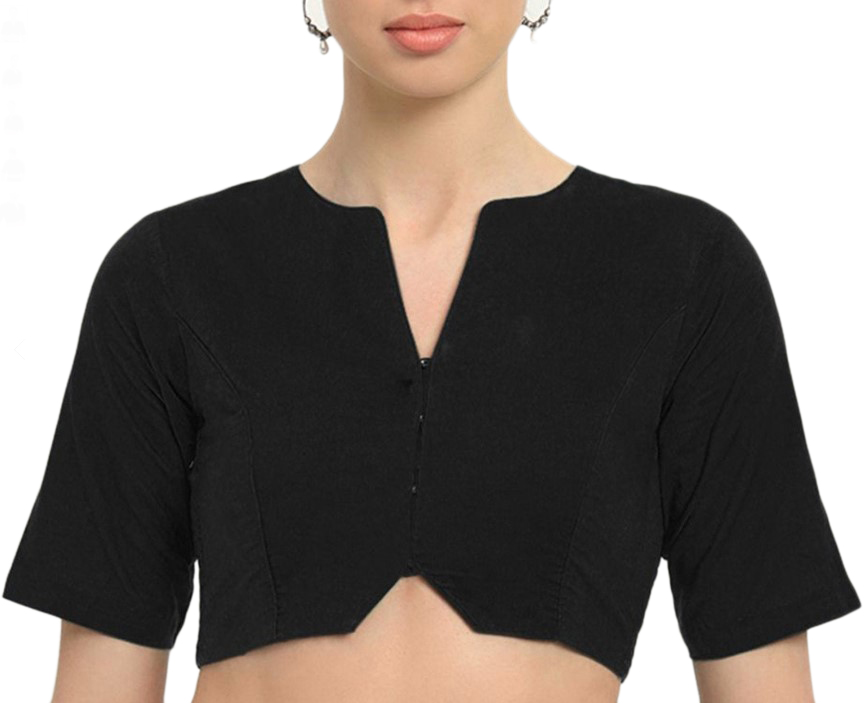 Way2Like Pure Cotton V Neck Saree Blouse Ethnic Readymade Choli Stitched Top