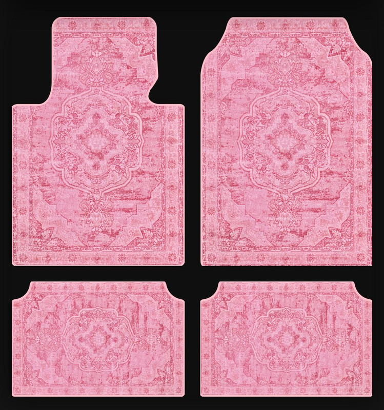 ZARBIANA Pink Persian Floor Mat Set - Main View