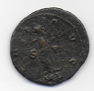 Antoniniano de Allecto. PAX AVG. Pax estante a izq. Londinium. Alectius-2