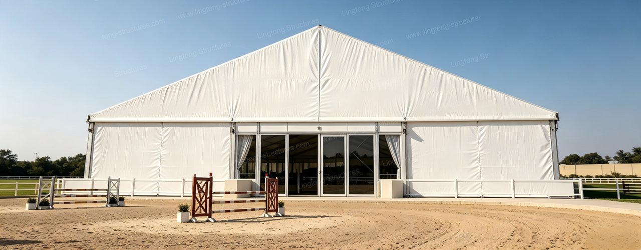 Lingtong large span equestrian tent for horse training and competition events