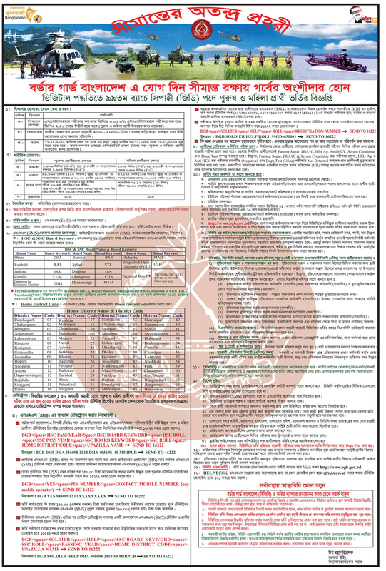 বর্ডার গার্ড বাংলাদেশ নিয়োগ বিজ্ঞপ্তি | BGB Job Circular 2022