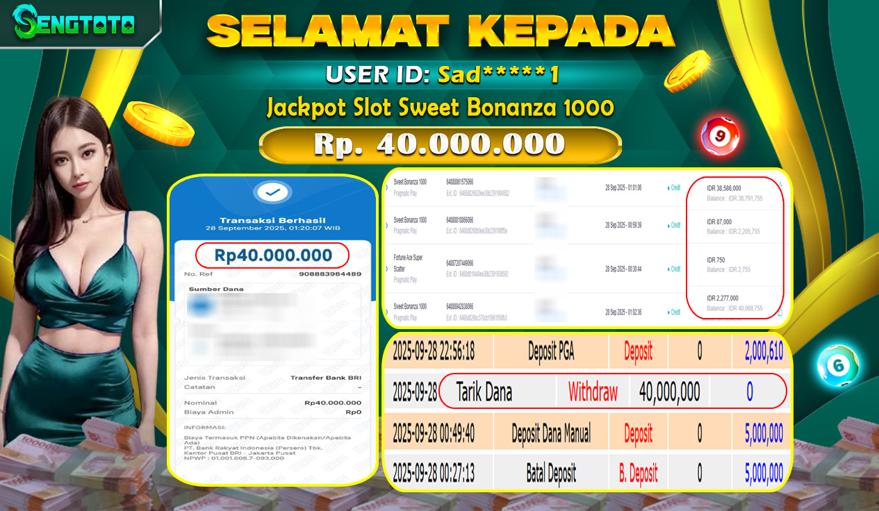 BUKTI PEMBAYARAN SLOT SWEET BONANZA 1000