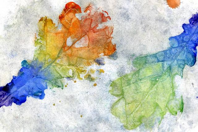 Painting Colorful Leaves with Gouache Painting Colorful Leaves with Gouache