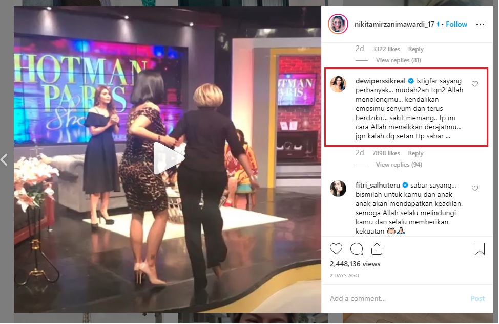 Komentar Dewi Perssik