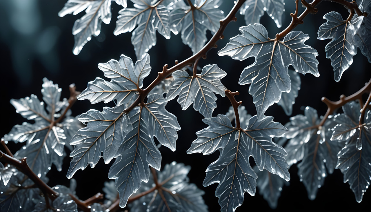 Iced Leaves