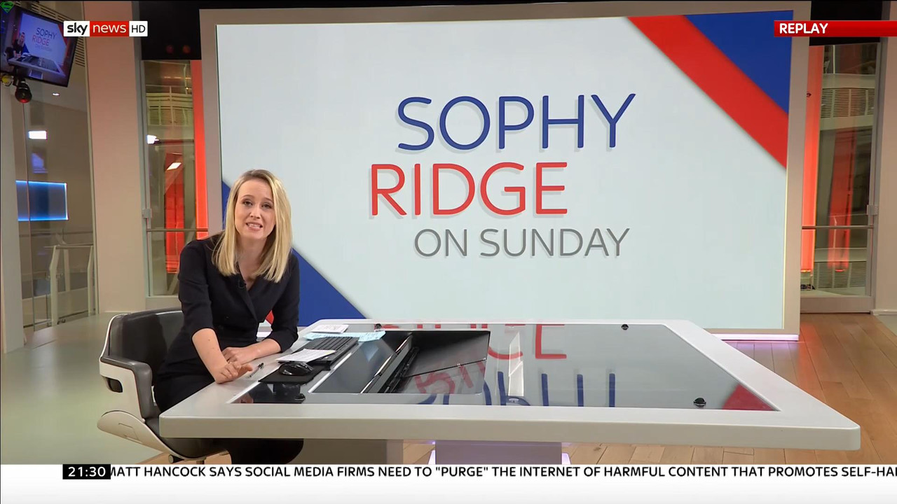 27 January - 21.30.00 - Sophy Ridge On Sunday. A new kind of pol