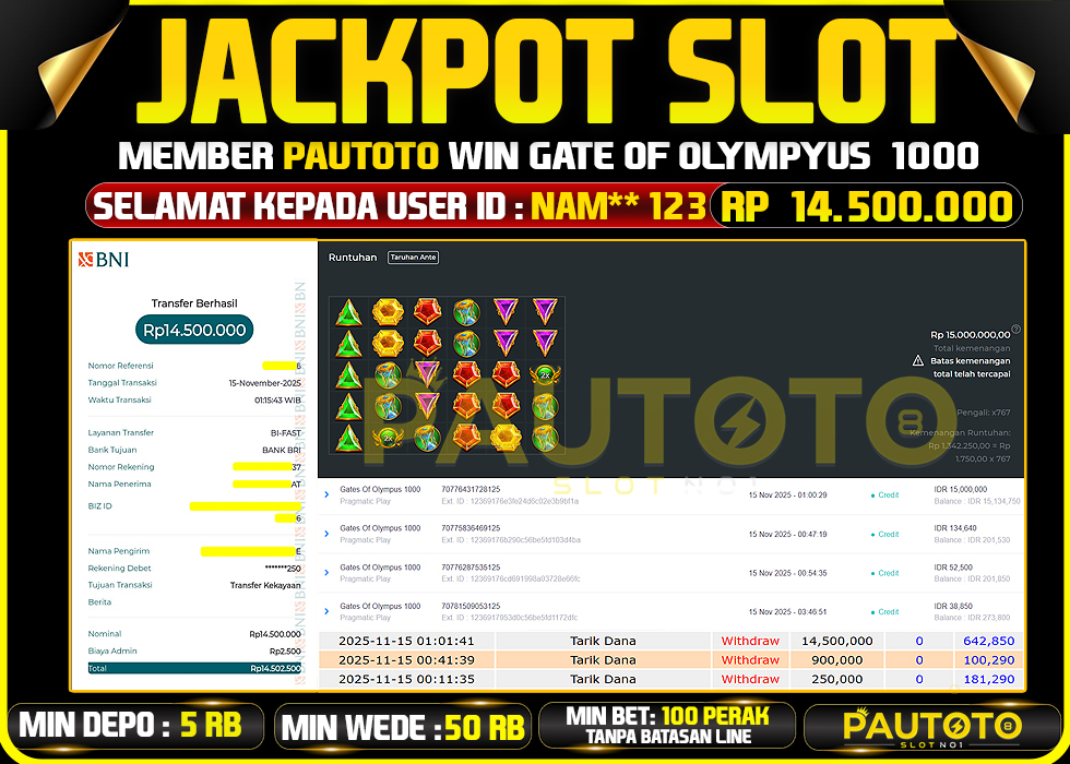 BUKTI JACKPOT LUNAS PAUTOTO