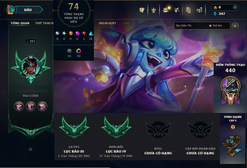 Acc LMHT # - Khung Lục Bảo