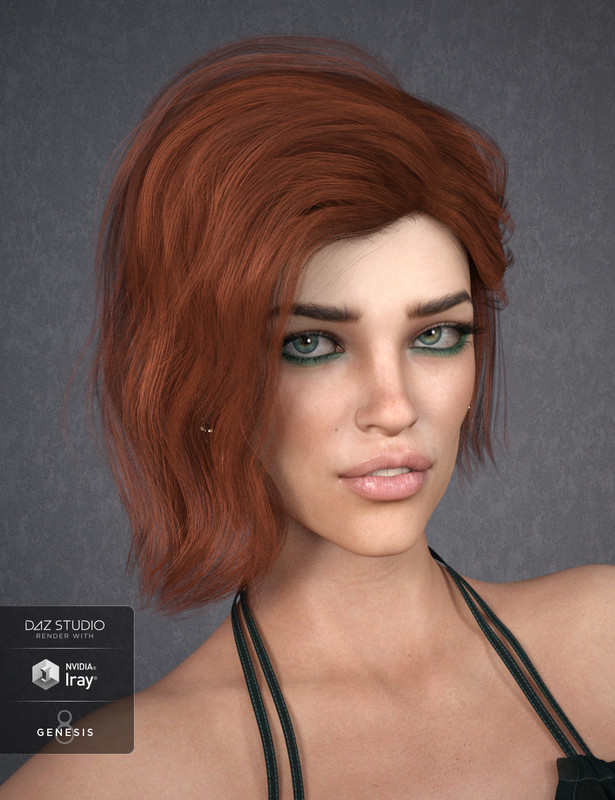 Kitty Hair for Genesis 8 Females