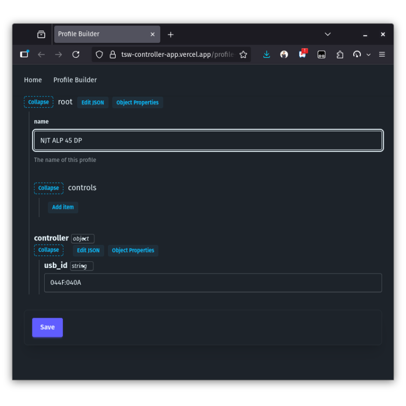 Empty profile builder