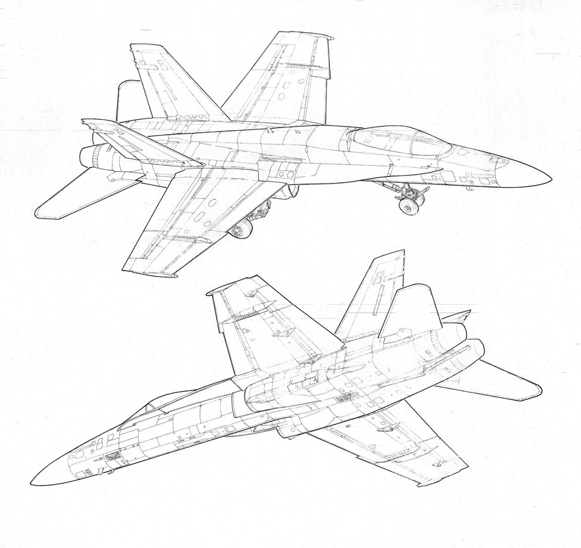 FA-18A Hornet Drawings