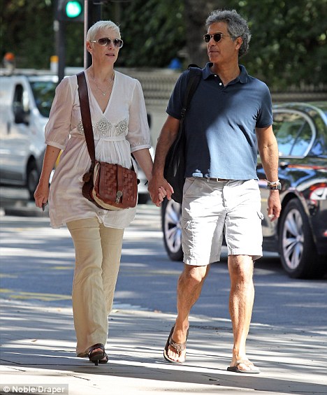 Annie Lennox with cool, friendly, enigmatic, Husband Mitchell Besser 
