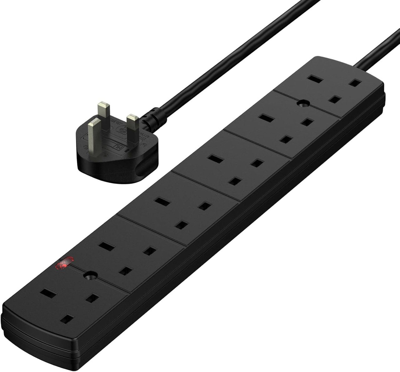 SLx 1m 6 Way Extension Lead Black