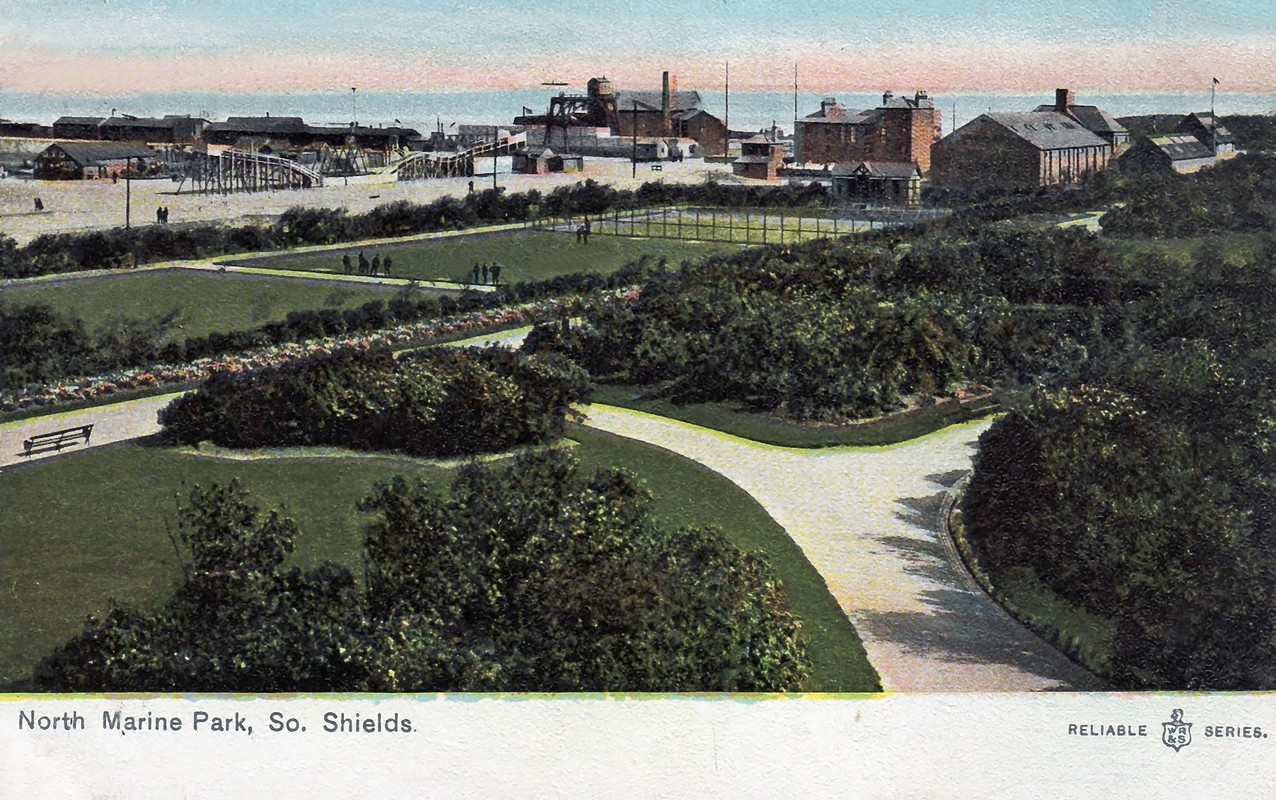 North Marine Park postcard photo dated (posted) 24th May 1907