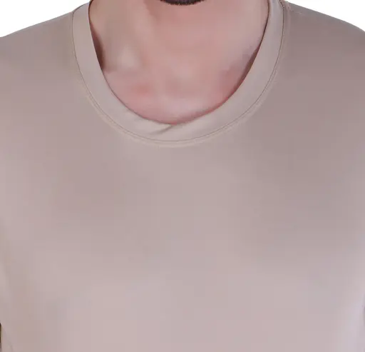 5 SET COMBO PLAIN SKY BLUE,ORANGE,WHITE ,NEVY BLUE, SKIN COLOR POLYSTER T SHIRT Color 4 (R304)