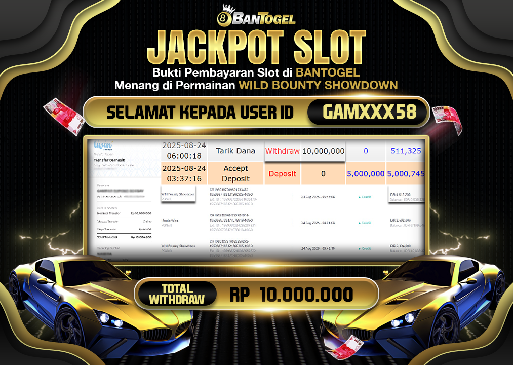 BUKTI JACKPOT LUNAS BANTOGEL