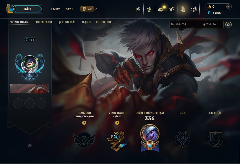 Acc LMHT # - Không Khung