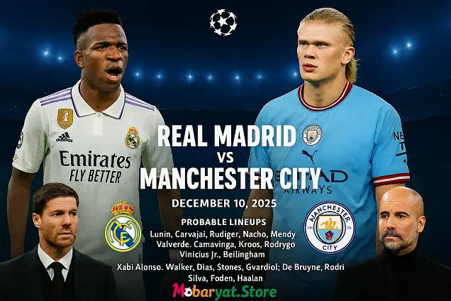 مباراة ريال مدريد ومانشستر سيتي في دوري أبطال أوروبا