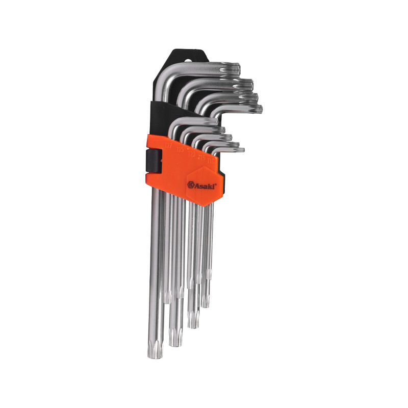 JUEGO DE LLAVE PUNTAS ESTRELLAS 9 PCS (M) ASAKI