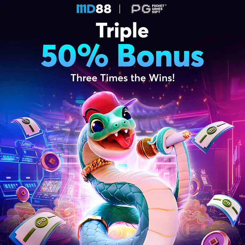 PG Slot is Now on MD88! ##Celebrate with a TRIPLE 50% BONUS!