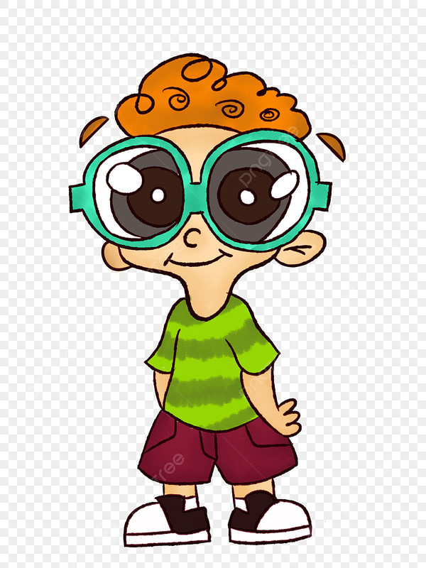 pngtree character cartoon character wear glasses child png image 3796530