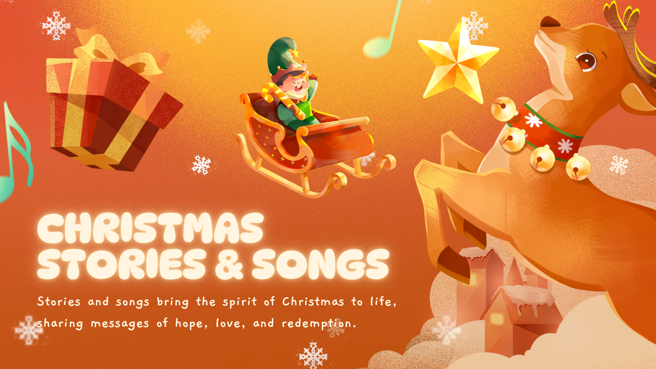 Orange  and Yellow Illustration Christmas Presentation