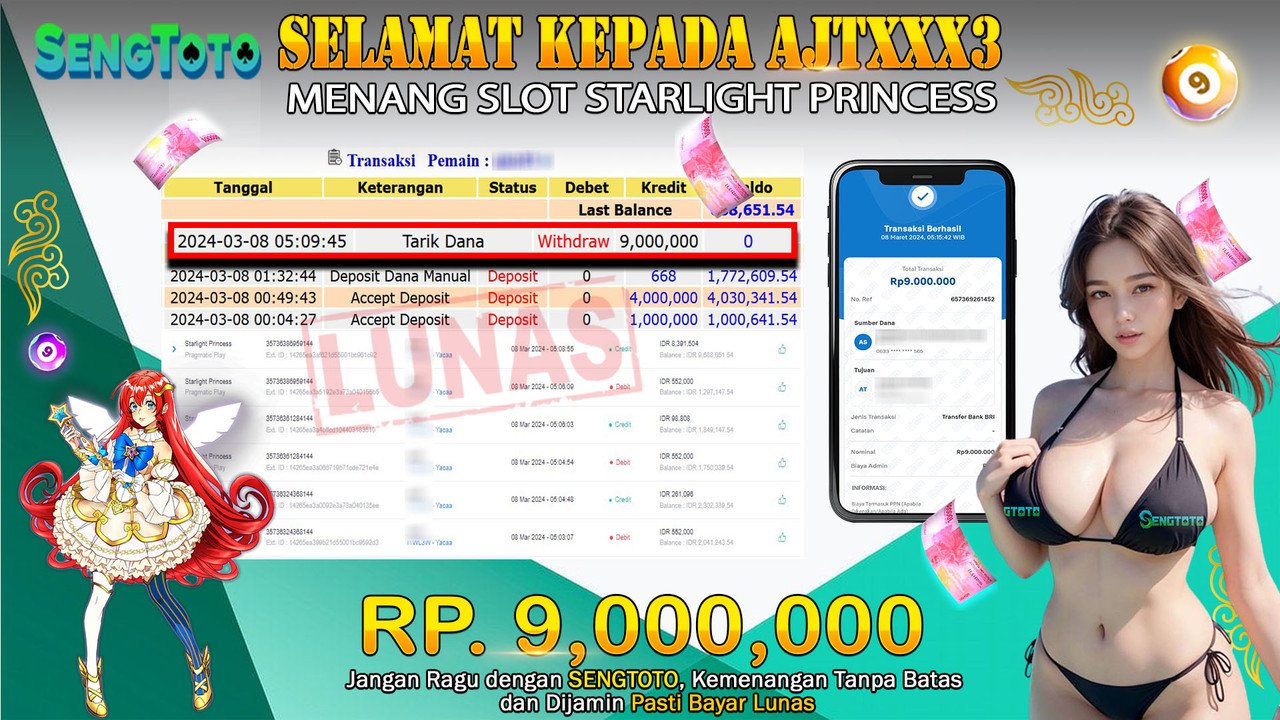 BUKTI PEMBAYARAN SLOT STARLIGHT PRINCESS
