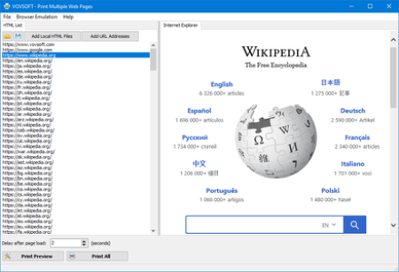 VovSoft Print Multiple Web Pages 2.6 Portable