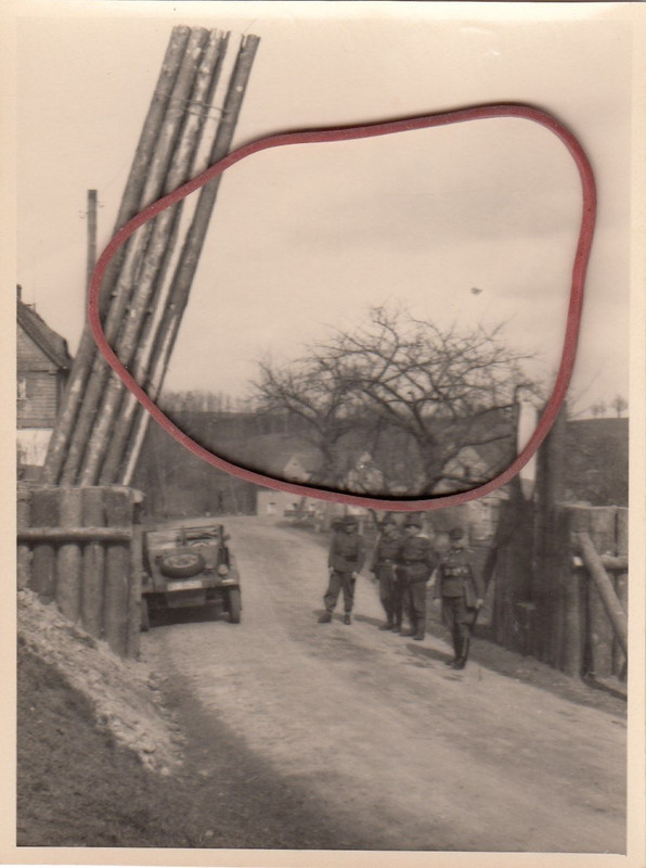 OrigFoto Panzersperre WH Kübelwagen Marklissa Sc