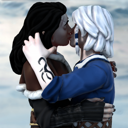 Jack and Pitch kissing