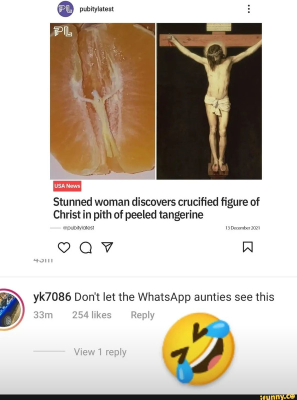 Mujer asegura que vio a Jesucristo en su mandarina y se hace viral