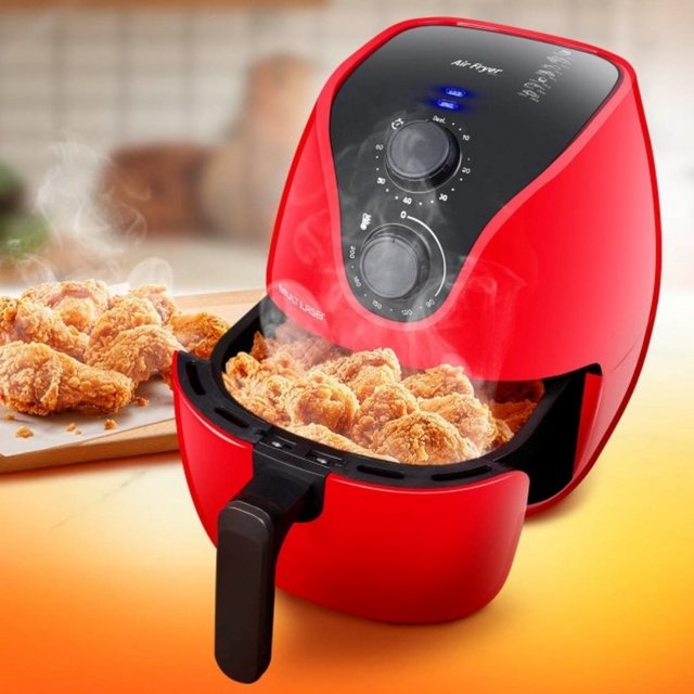 Fritadeira Elétrica Air Fryer 4L 1500W Multilaser Vermelha – CE083/CE084